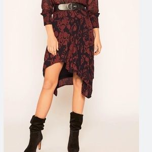 Ba&sh balm asymmetrical hem skirt
